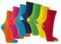 Preview: 6 Paar TippTexx 24 Kinder Socken, handgekettelt, Gute Laune Farben